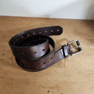 Levi's Brown Genuine Leather Work Belt Mens Size 40 Up To 100 Adjustable